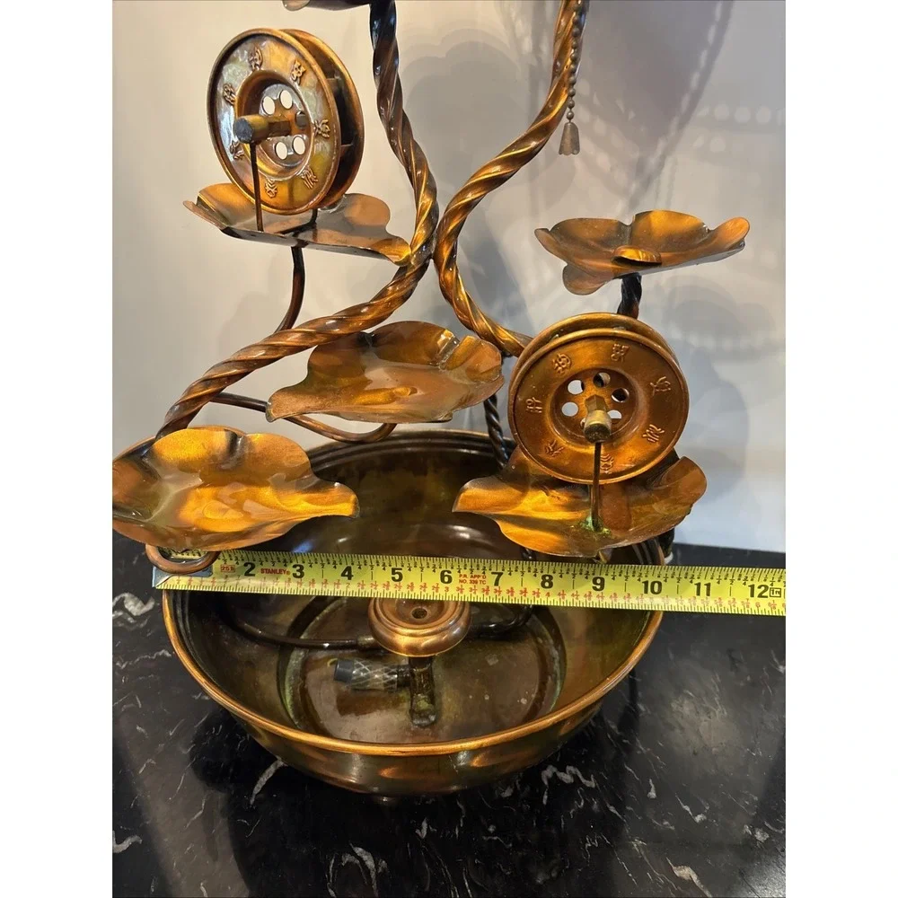 Copper Water Wheels Fountain & Lamp- Feng Shui Sphere